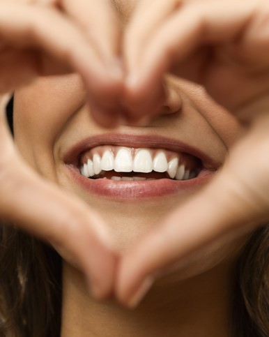 Close-up of a healthy, natural smile